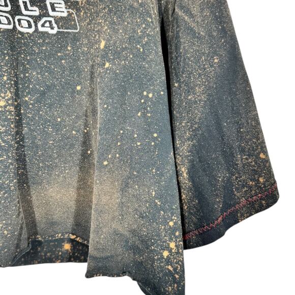 Reworked Nascar Earnhardt Jr Cropped Graphic Tee 2XL Oversized Bleached Edgy - Picture 4 of 4